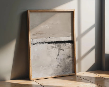 Textured Abstract Neutral Canvas Wall Art, Modern Beige Floating Decor